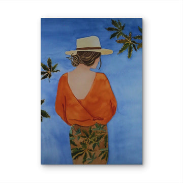 Boho Colorado Girl Watercolor Print by Claudia Buchanan