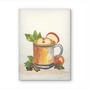 Hot Apple Cider on a Cold Night – Watercolor Print