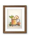 Hot Apple Cider on a Cold Night – Watercolor Print