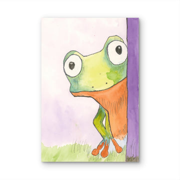 Jumper The Frog Whimsical Watercolor Print