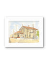 Maxwell Train Depot, 1905 — Watercolor Sketch Art Print