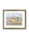 Provence Lavender Field — France Watercolor Art Print