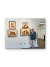 Long Day on the Range — Original Rust Transfer Art on Organic Cotton Canvas by Claudia Buchanan