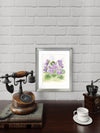 Spring Violets — Watercolor Floral Art Print by Claudia Buchanan