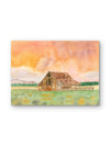 Rusty Roof Barn at Sunset — Northern California Watercolor Art Print