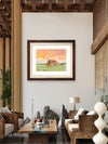 Rusty Roof Barn at Sunset — Northern California Watercolor Art Print