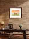 Rusty Roof Barn at Sunset — Northern California Watercolor Art Print