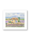 Provence Lavender Field — France Watercolor Art Print