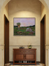 Spring in the Sutter Buttes — Original Framed Textile Fiber Art Wall Hanging by Claudia Buchanan