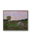 Spring in the Sutter Buttes — Original Framed Textile Fiber Art Wall Hanging by Claudia Buchanan