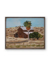 Summer in the Sutter Buttes — Original Framed Textile Fiber Art Wall Hanging by Claudia Buchanan