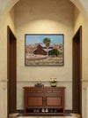 Summer in the Sutter Buttes — Original Framed Textile Fiber Art Wall Hanging by Claudia Buchanan