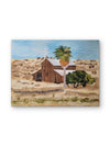 Summer in the Sutter Buttes — Original Framed Textile Fiber Art Wall Hanging by Claudia Buchanan