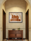 Watch & Learn — Original Rust Transfer Art on Organic Cotton Canvas by Claudia Buchanan